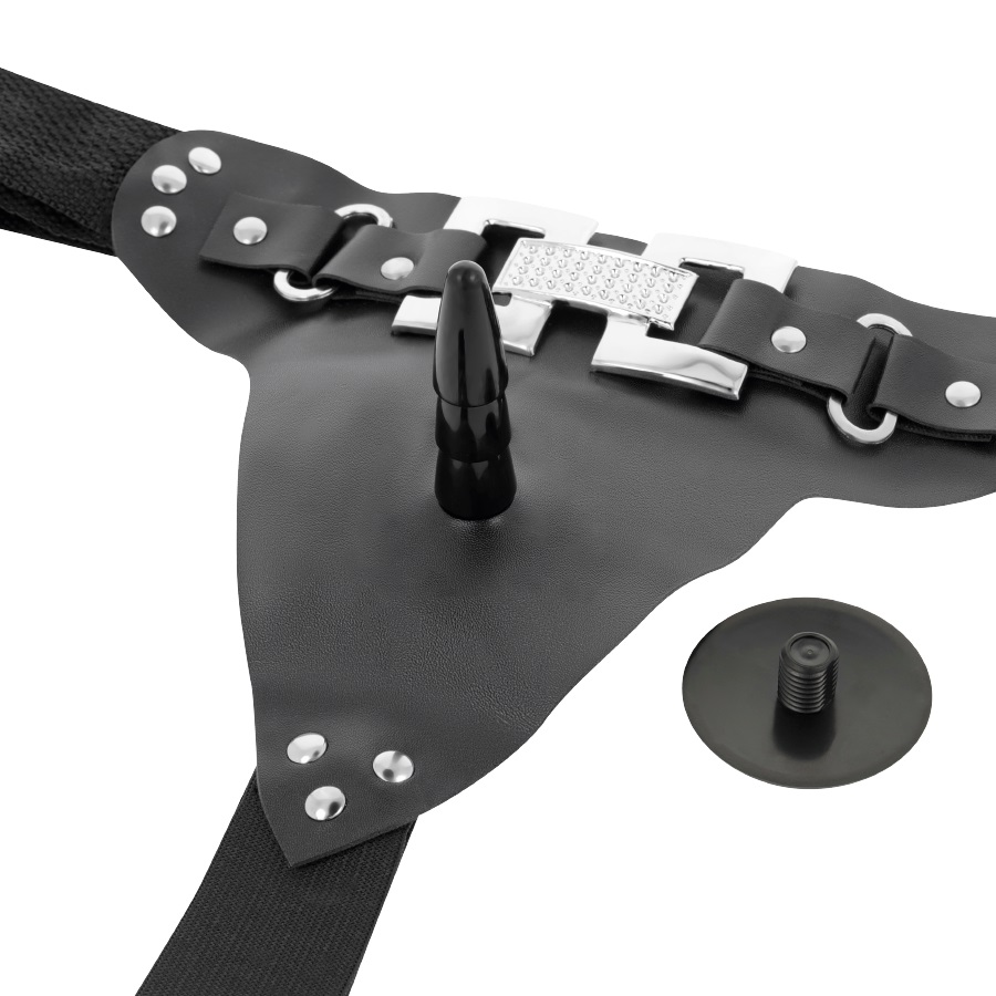 This Harness Attraction harness is equipped with a realistic... Harness Attraction - Emmett Vibro Strap-On - Flesh photo-7