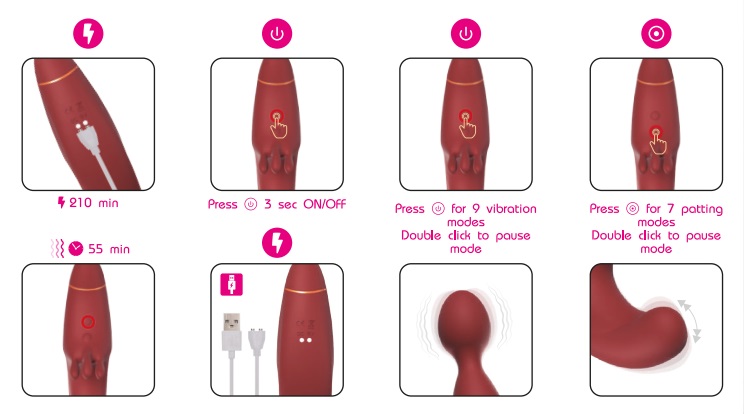 With a soft and silky touch, let yourself be carried away by... Adrien Lastic - Fusion Triple Vibrator - Rose photo-8