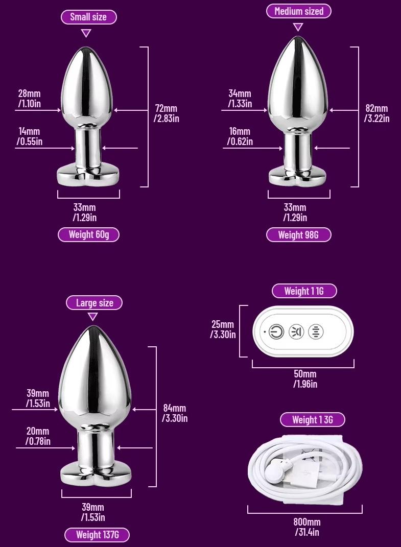 Heart base anal plug can be controlled with the included rem... MT - Heart App Vibro Plug M - Clear photo-9