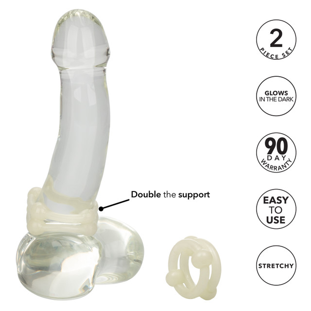 Enjoy twice the delicious pleasure with the Island Rings Dou... CEN - Island Rings Double Stacker - Glow photo-5
