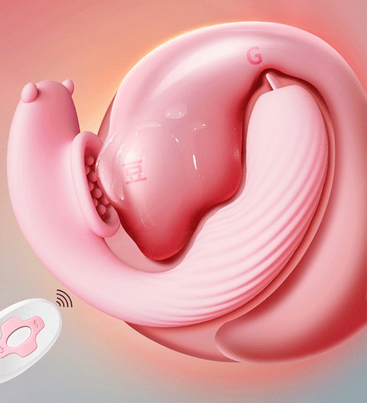 This couple vibrator combines clitroal and G-spot which brin... Secwell - Bear Dual Vibrator - Pink photo-3