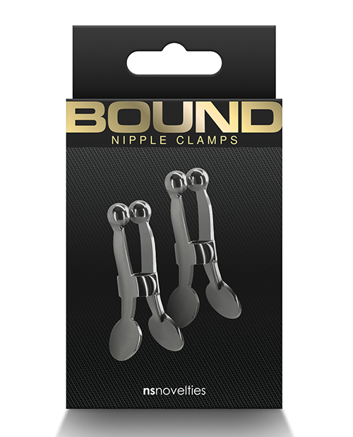 Bound Adjustable Nipple Clamps are for erotic and stimulatin... NS Novelties - Bound C1 Nipple Clamps - Gunmetal photo-3