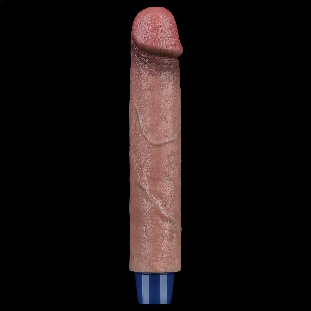 Boasting a lifelike realistic design, Lovetoy Real softer pl... Lovetoy - 9" Real Softee Vibro Dildo - Brown photo-7