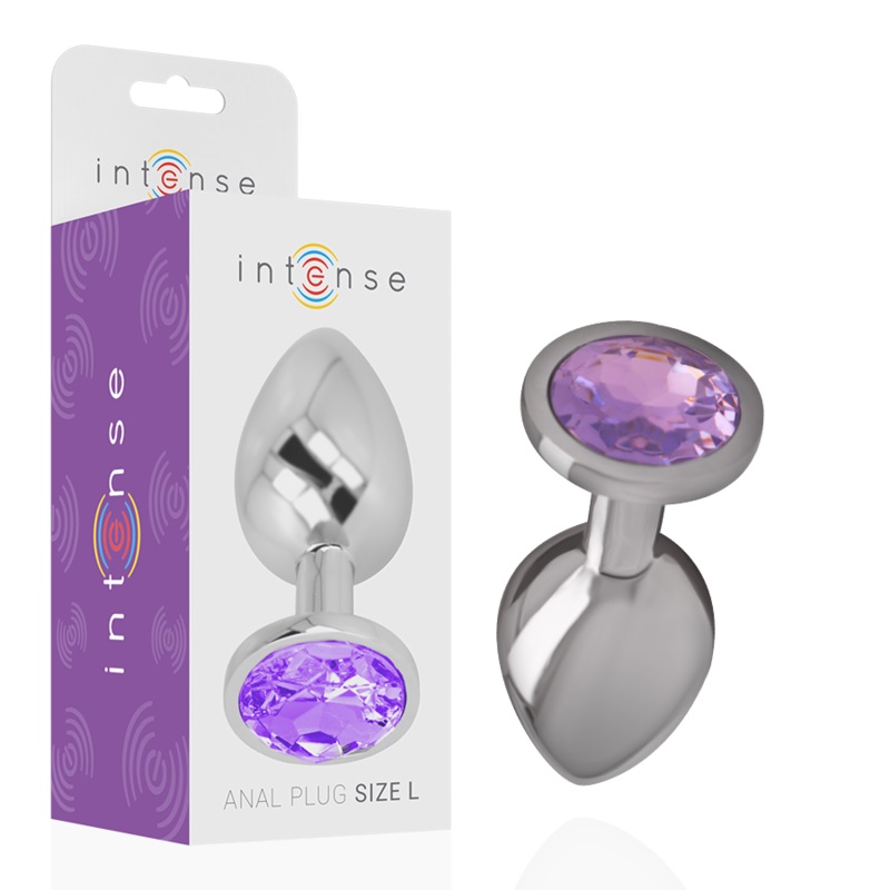 Let your buttocks shine with the anal plug from Intense, dec... Intense - Metal Gem Plug S - Purple photo-6