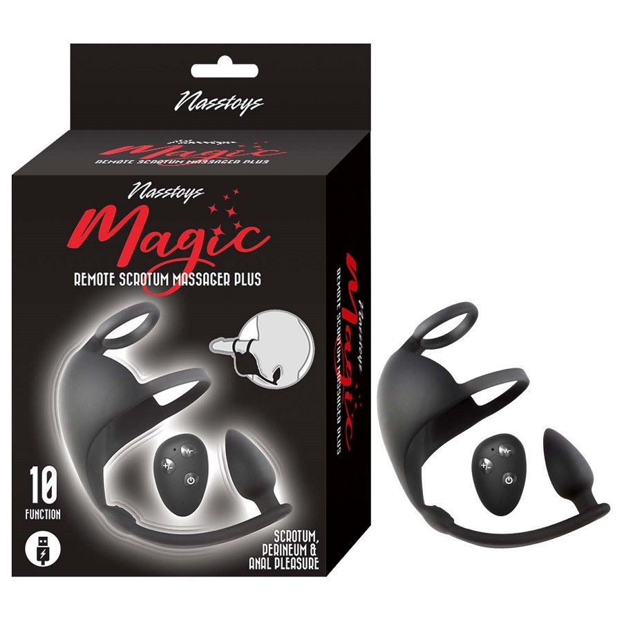 Discover ultimate satisfaction with the Nasstoys Magic Remot... Nasstoys - Magic Scrotum Prostate Massager - Black photo-4