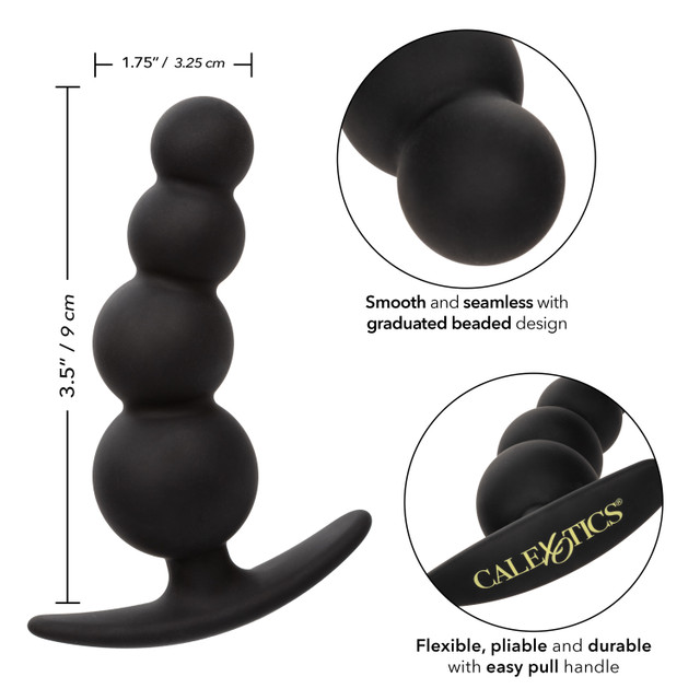 Pleasure is made endless with the bold Boundless Beaded Plug... CEN - Boundless Beaded Plug - Black photo-7