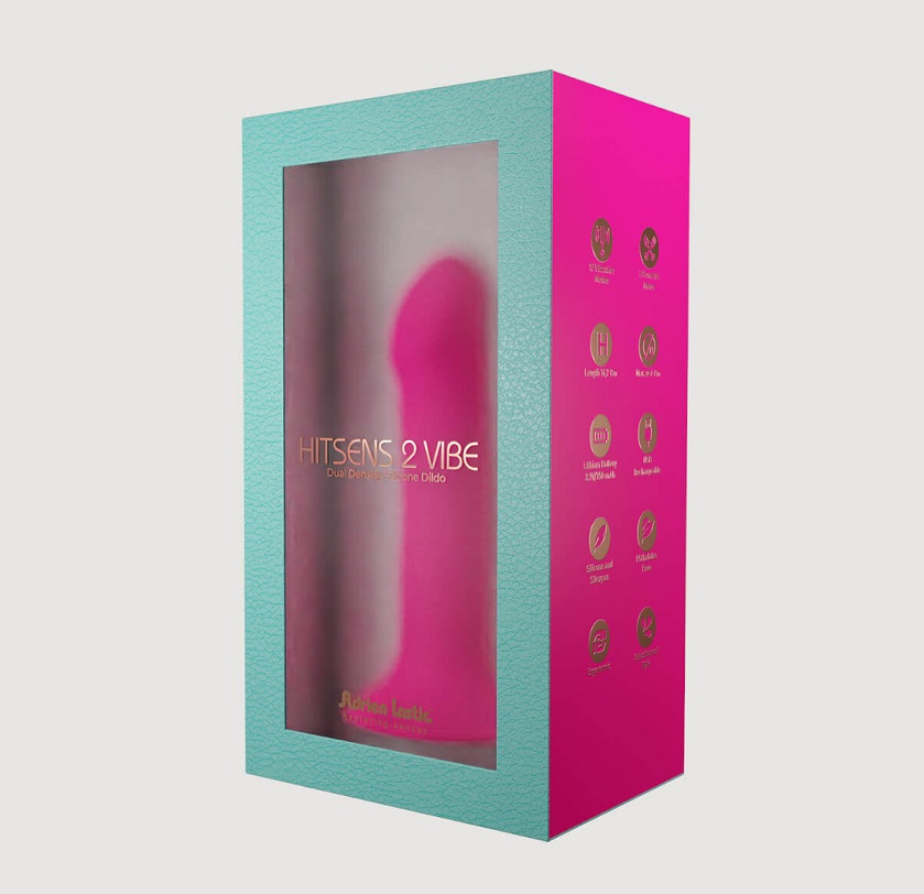 Premium quality super soft silicone dildo, dual density and ... Adrien Lastic - Hitsens 2 Vibro Dildo - Pink photo-7