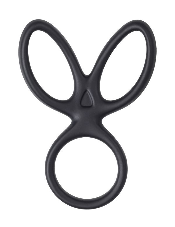 Triple silicone ring will allow you to enhance the sensation... A-Toys - Kraken Triple Ring - Black photo-2