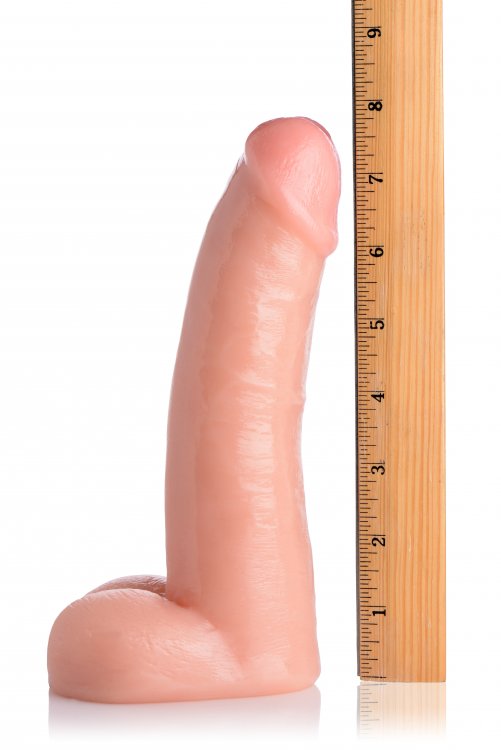 Compatible with your vacuum-grip strap-on harness, fucking m... LoveBotz - 8" Cock Lock Dildo w Balls - Flesh photo-5