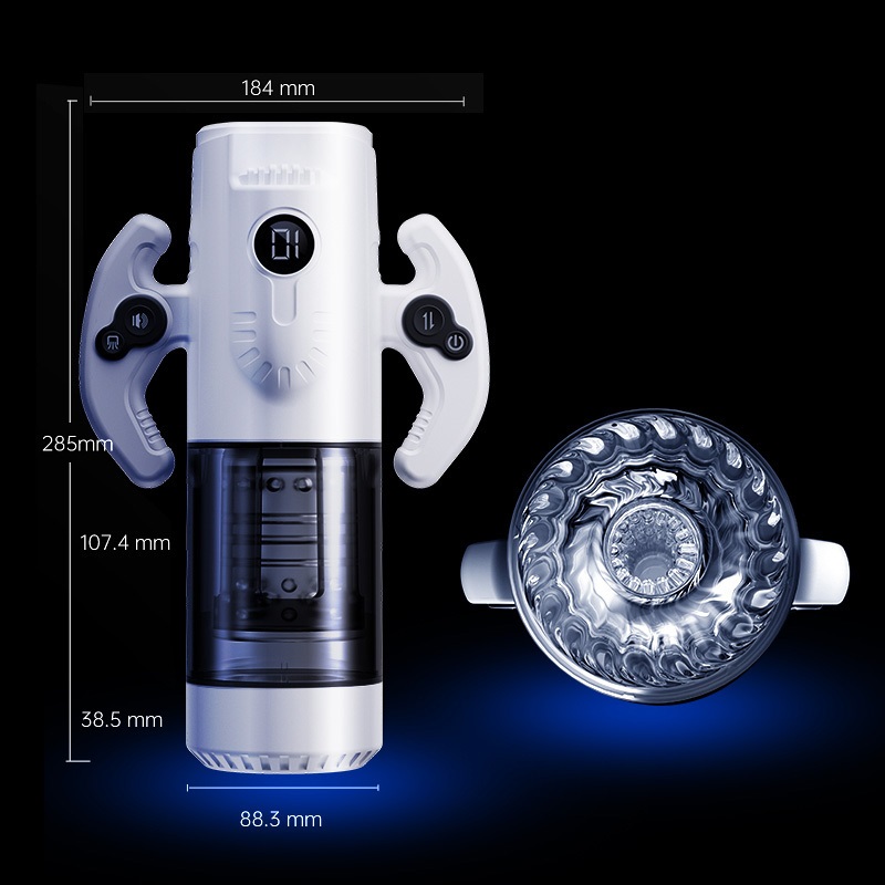 Auto-thrusting and sucking
Ergonomically design
9 thrusting ... Erocome - Gemin Auto Thrusting Masturbator - White photo-9