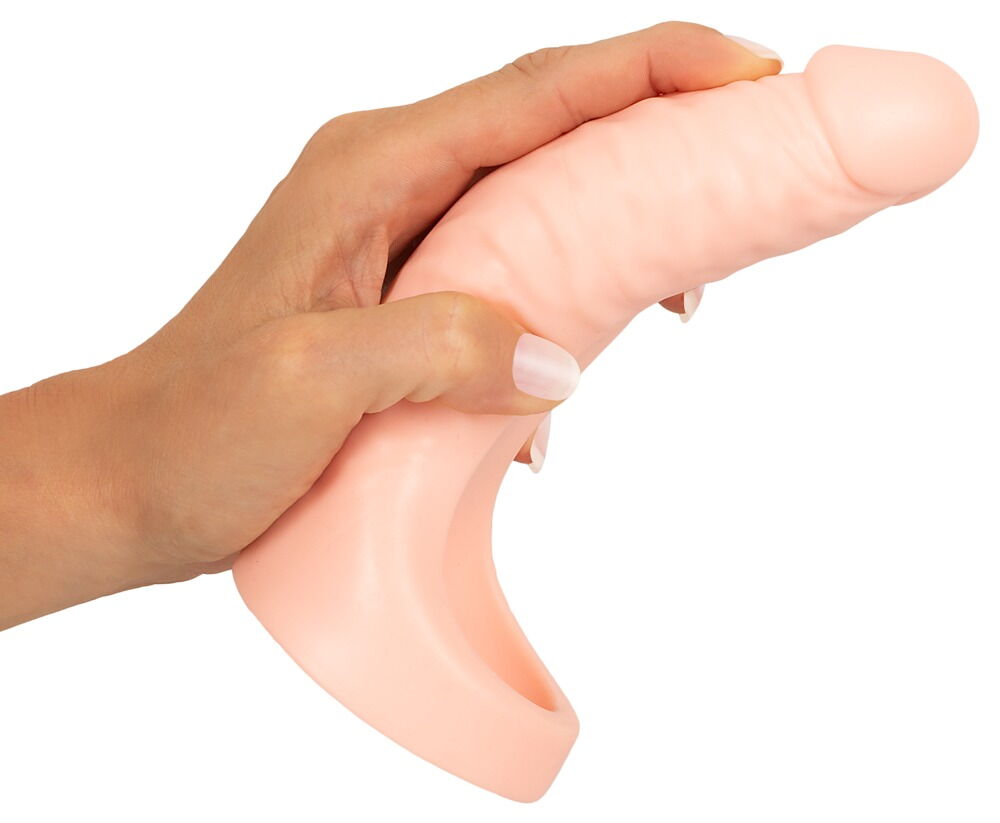 All in one: cock and ball ring with a natural dildo – the Do... Realistixxx - Vibro Double Penetrator - Flesh photo-6