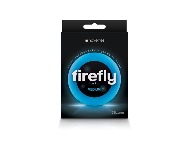 Firefly Halos are glow-in-the-dark cock rings made of soft a... NS Novelties - Firefly Halo Glow Ring S - Blue photo-2