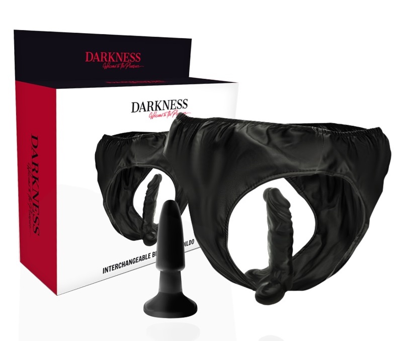 Do you know the game of domination and submission? Darkness ... Darkness - Panties w Anal Plug & Dildo - Black photo-4