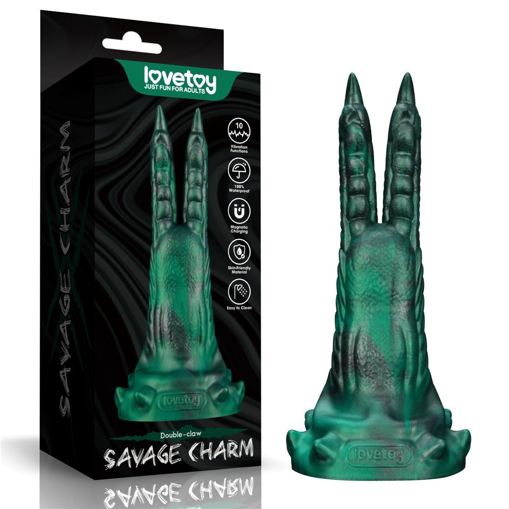 Introducing our uniquely designed fantasy dildo, the Savage ... Lovetoy - Savage Charm Vibro Dildo - Blue photo-15