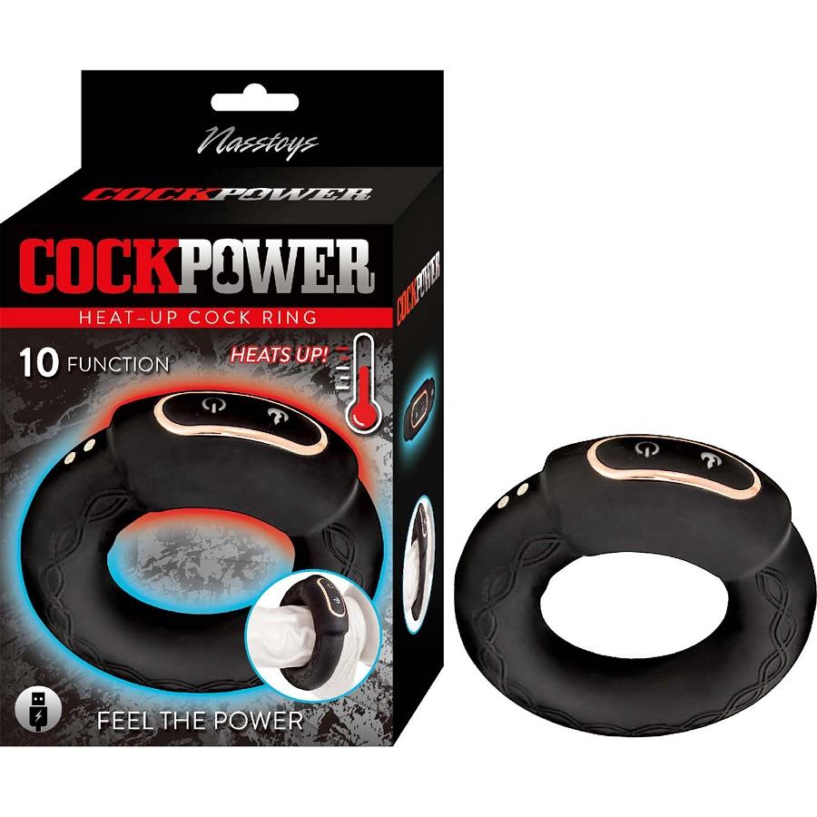 The Nasstoys Cock Power Heat-Up Cock Ring is a fusion of ple... Nasstoys - Cock Power Heating Vibro Ring - Black photo-4