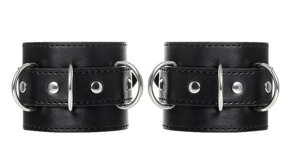Cuffs are made of genuine leather with a velour lining. Nick... Anonymo - Handcuffs - Black photo-5