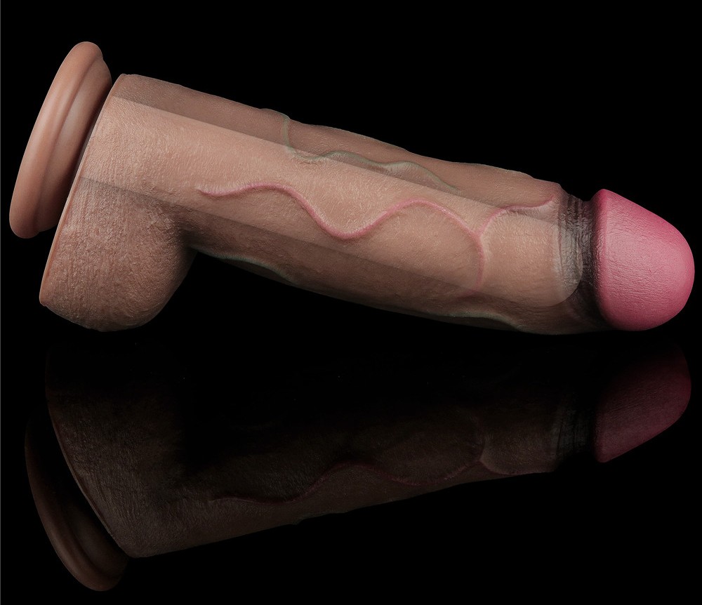 Built to deliver the most lifelike satisfaction, Love Toy Du... Lovetoy - 12" XXL Dual Layered Cock - Brown photo-6