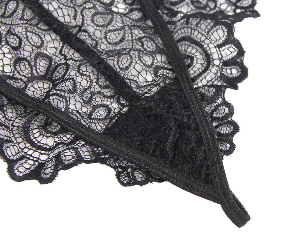 Exquisite Lace Appeal Deep V Mini Temptation Sexy Bra Set
M... Ohyeah - Crotchless Temptation Set - Black - XL photo-11