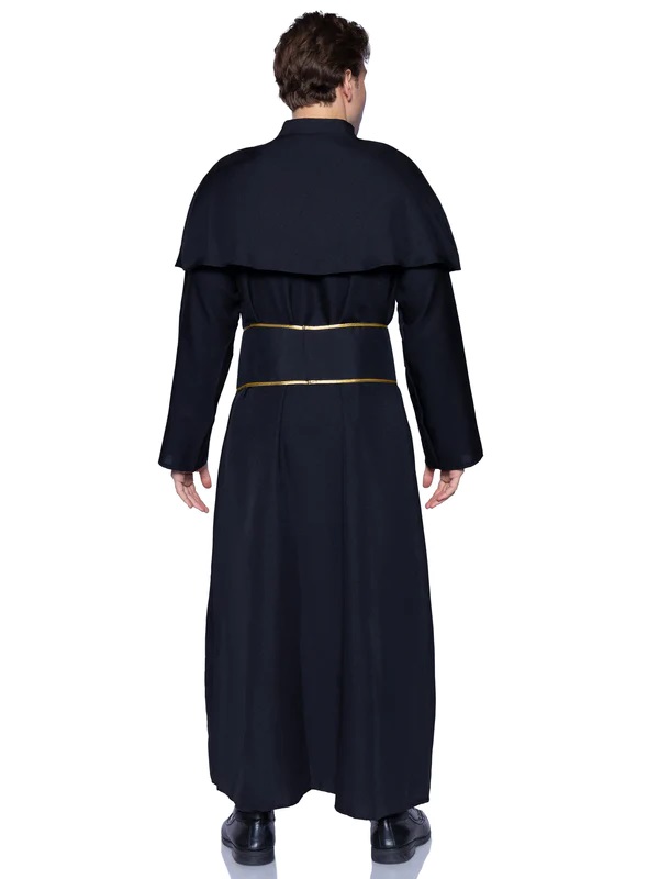Bless the Halloween heathens in 2 PC Priest Costume by Leg A... Leg Avenue - Priest Costume 2pcs - Black - XL photo-2