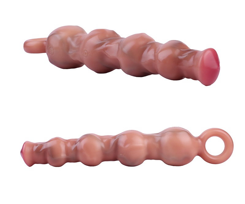 Three stages of beastly desires with cock shaped anal beaded... FAAK - Desire Vibro Anal Beads - Flesh photo-6