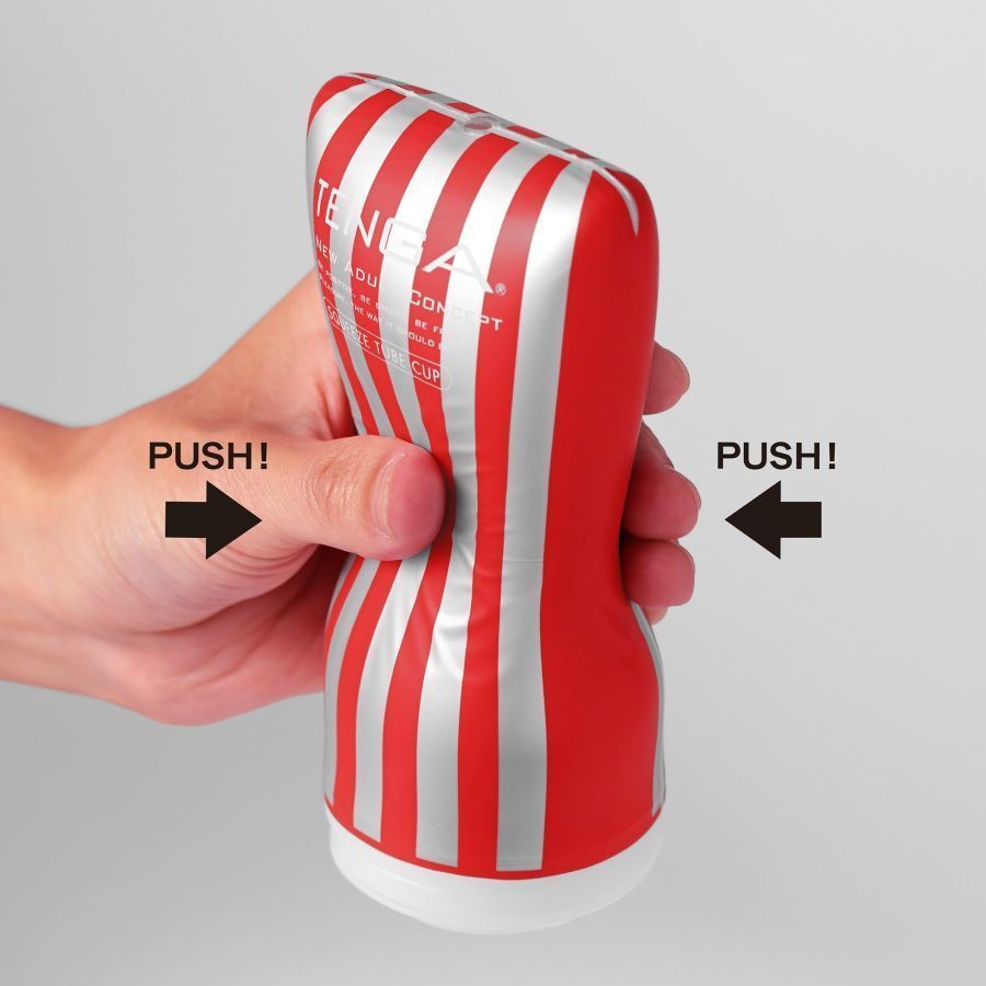 Tighten yours to suit for a smooth sensation! Tenga - NEW Sq... Tenga - Squeeze Tube Cup Soft - White (Renewal) photo-3