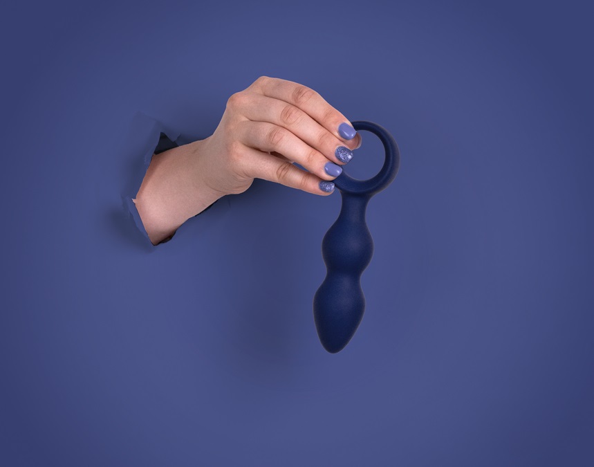 This Teardrop Shaped Anal Plug - Medium is easy to insert an... Loveline - Teardrop Plug M - Baltic Blue photo-3