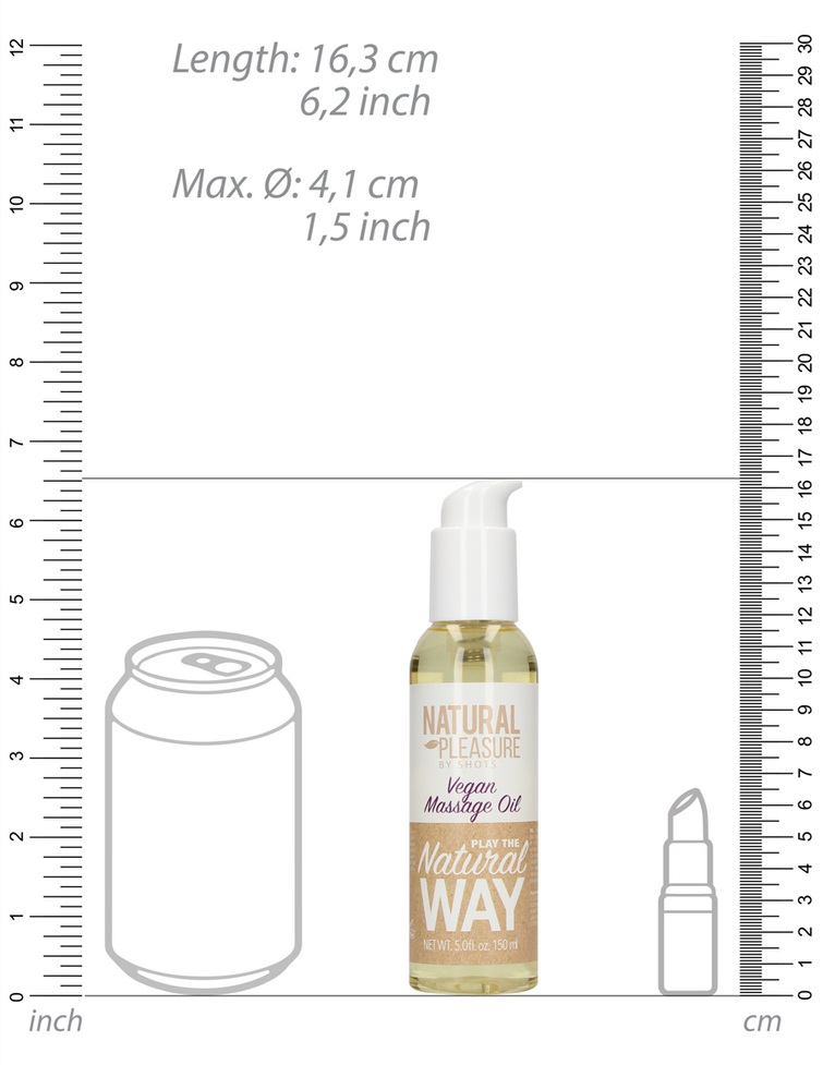 Massage Oil made with natural ingredients. This vegan oil is... Natural Pleasure - Vegan Massage Oil - 150ml photo-5