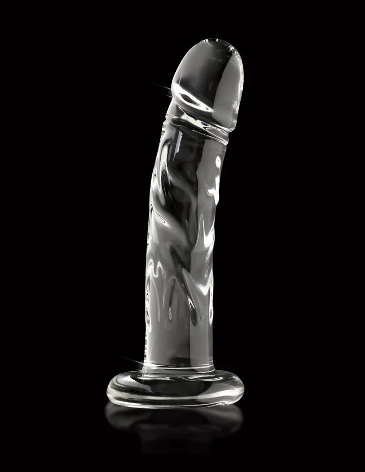 This luxurious glass massager No.62 features a tapered tip t... Icicles - Dildo No.62 - Clear photo-3
