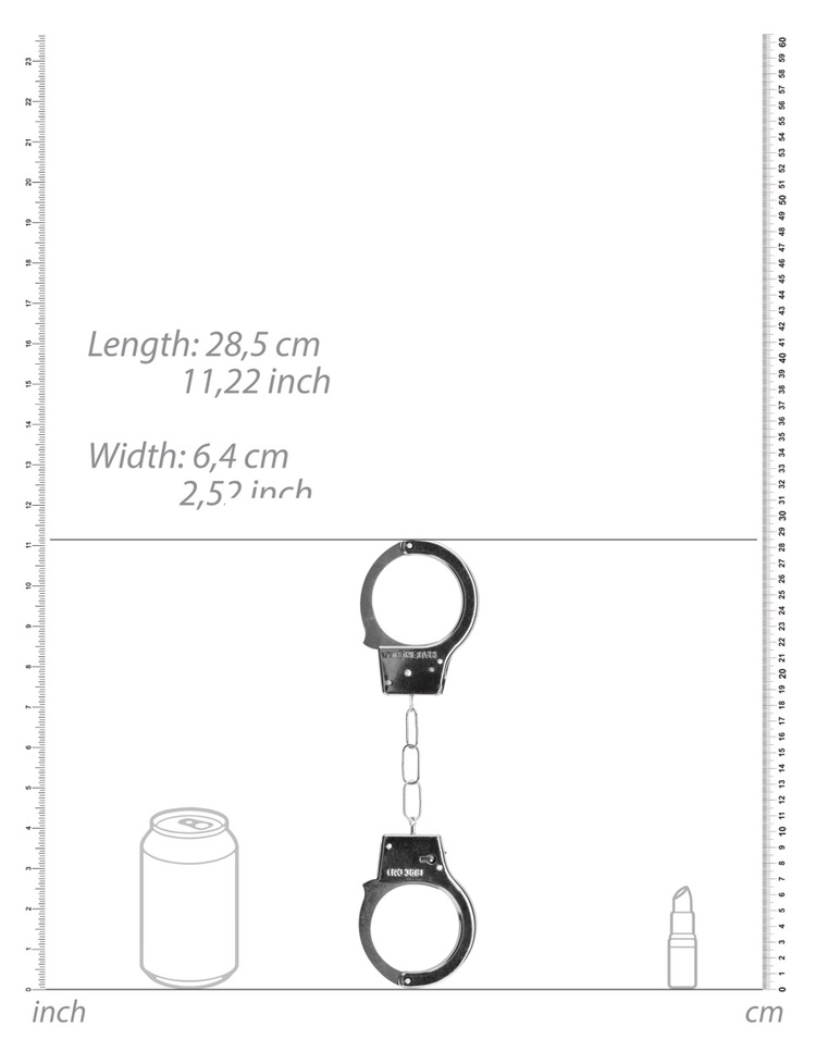 Play around and lock up your lover with these great and naug... Ouch - Beginner Handcuffs - Silver photo-6