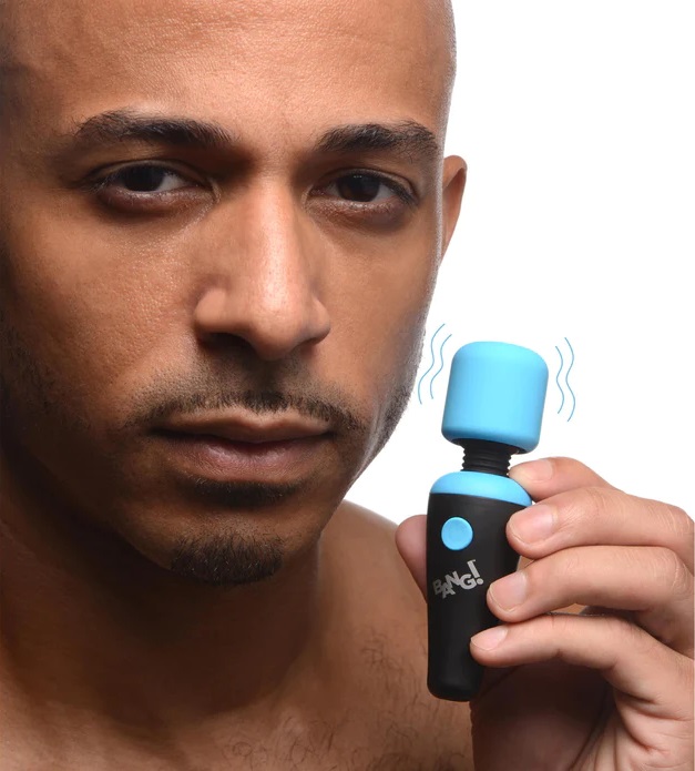The perfect travel companion! This tiny wand fits in the pal... Bang! - 10X Vibro Mini Wand - Blue photo-2