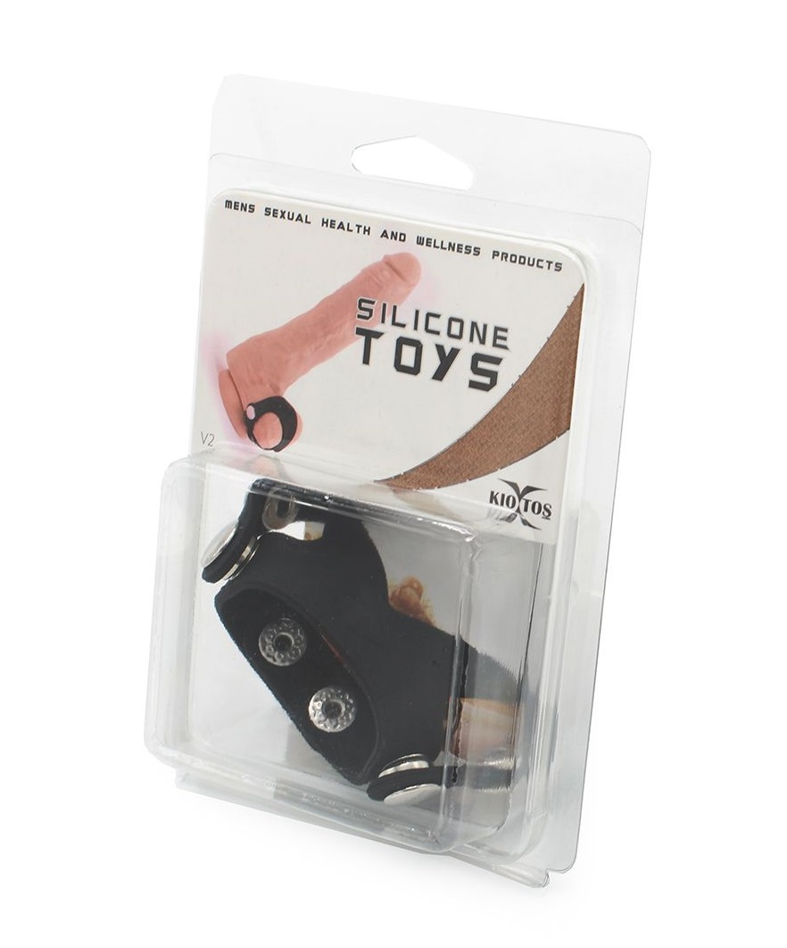 This flexible soft to the touch silicone Ball Splitter from ... Kiotos - Silicone Ball Splitter - Black photo-3