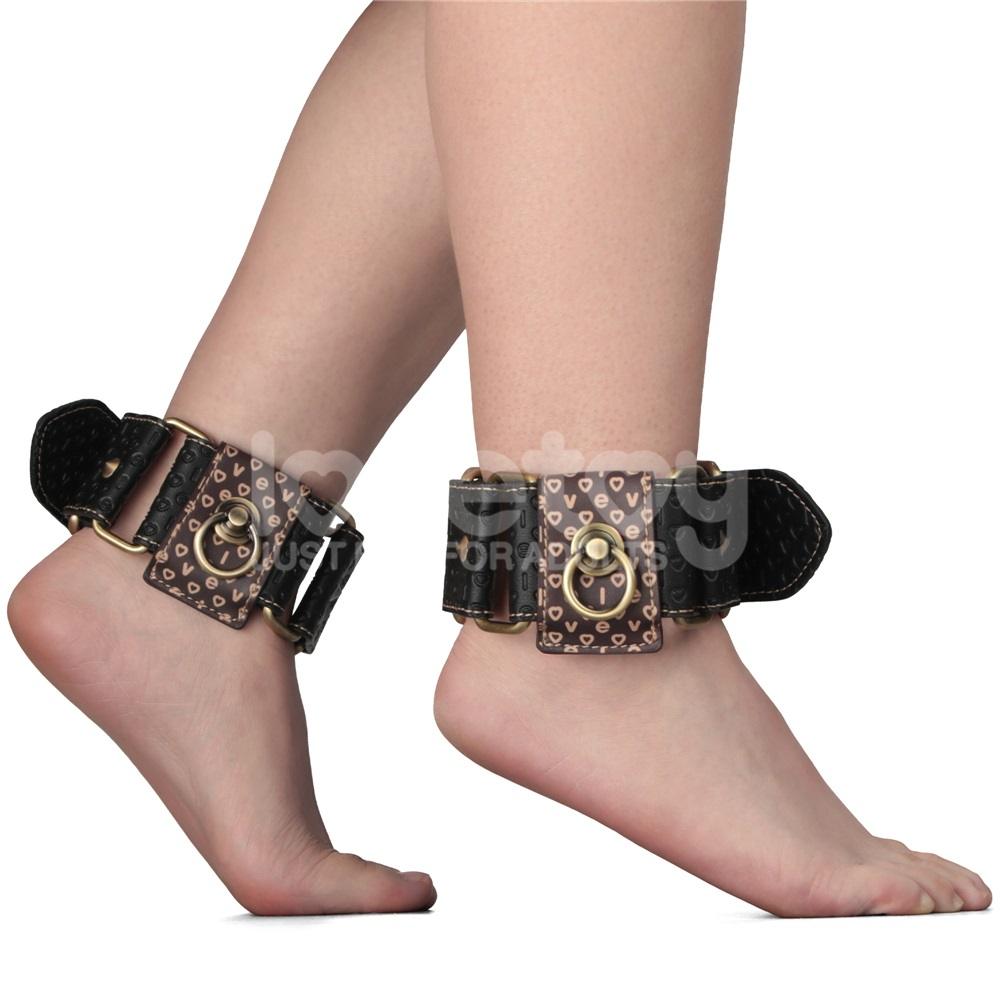 Immerse yourself in a blend of luxury and rustic charm with ... Lovetoy - Rebellion Reign Ankle Cuffs - Black photo-2