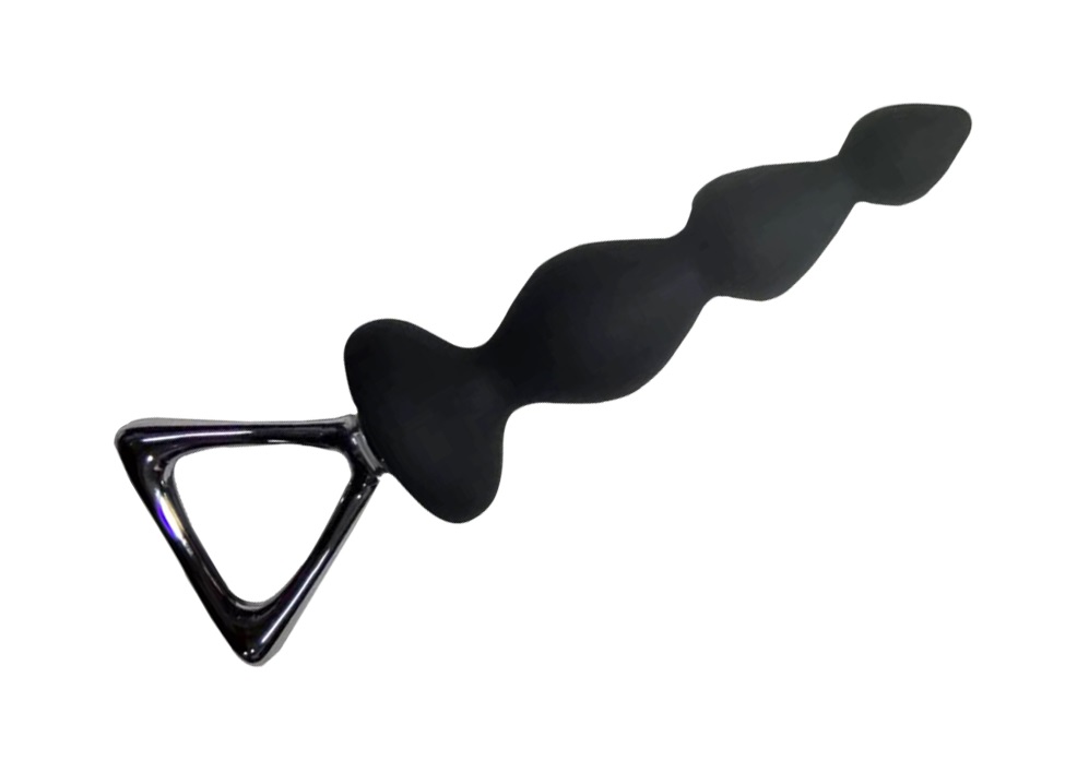 Soft & curvy anal plug with metal hand
Material: Metal +... Adrien Lastic - Arrow Anal Beads - Black photo-4