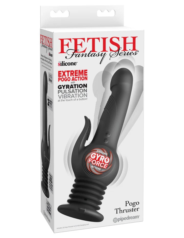 Get ready for the wildest ride of your life with our new Fet... Fetish Fantasy - Pogo Thruster Vibrator - Black photo-7