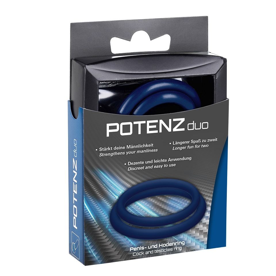 Enjoy the perfect combination of POTENZduo ring around your ... Joy Division - POTENZduo Ring Set M - Blue photo-3