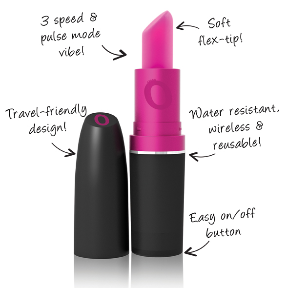 Vibrating lipstick – a chic and discreet super-powered, mult... The Screaming O - Vibro Lipstick - Pink photo-3
