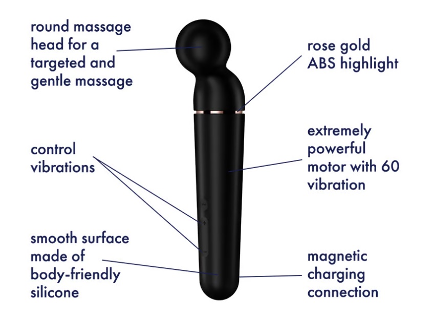 The Satisfyer Planet Wand-er is an impressive massager that ... Satisfyer - Planet Wand-er Massager - Black photo-5