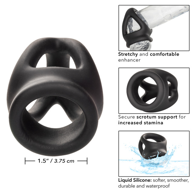 From bashful beginners to erotic experts, the Alpha Liquid S... CEN - Alpha Dual Cage Ring - Black photo-8