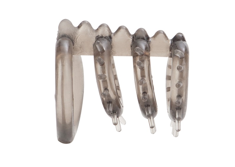 Satisfy your desires with the Dr. Joel Kaplan Support Master... CEN - Dr. Joel Triple Cock Ring w Ticklers - Smoke photo-4