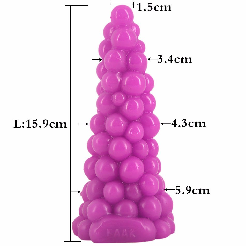 Grape structrue anal plug, environmental healthy, easy clean... FAAK - Grape Anal Plug - Black photo-5
