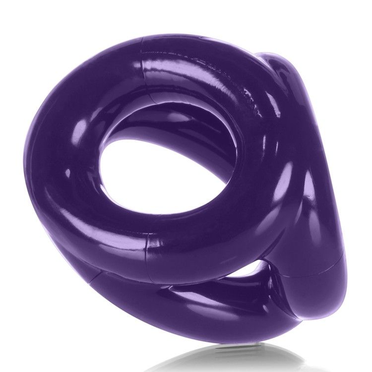 TRI-SPORT is modeled after traditional steel tri-cockrings b... Oxballs - Tri-Sport Cocksling - Eggplant photo-2