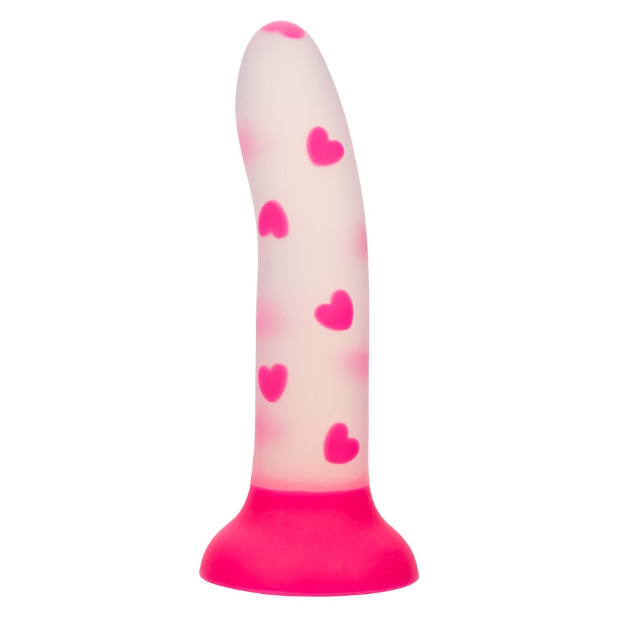 Illuminate your pleasure experience with the Glow Stick Hear... CEN - Heart Glow Dildo - Pink photo-3