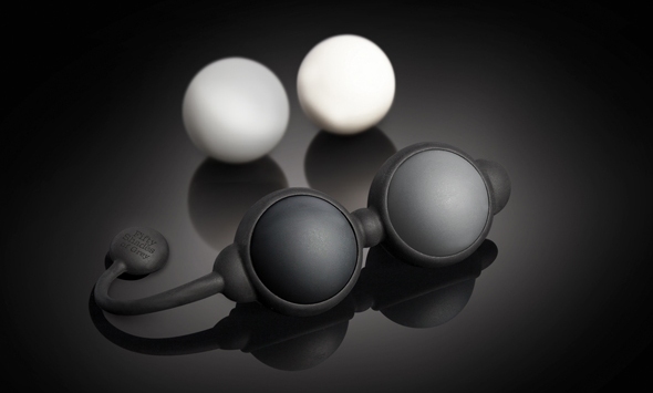 Tone your pelvic floor and enjoy delicious internal stimulat... Fifty Shades of Grey - Beyond Aroused Kegel Balls Set - Grey/Black photo-4