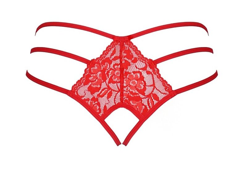 Unique panties made of red lace.
product does not cause all... Passion - Otilla Thong - Red - S/M photo-6