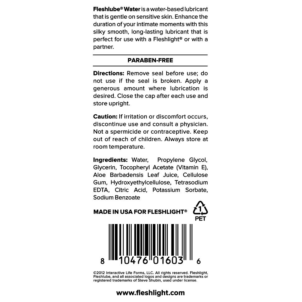 Premium water-based Fleshlube Water lubricant is the perfect... Fleshlight - Fleshlube Water - 250ml photo-6