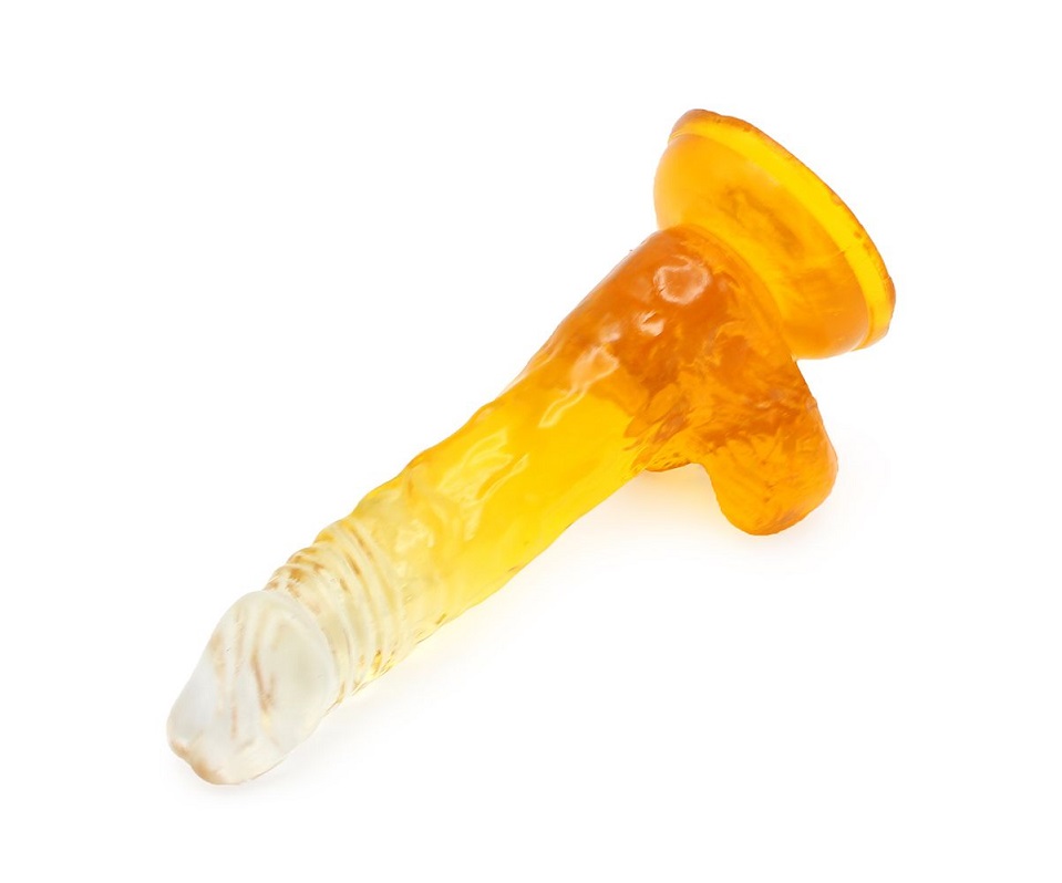This special transparent dildo has an amazing color mix and ... Kiotos - Realistic Dildo 03 - Yellow photo-7