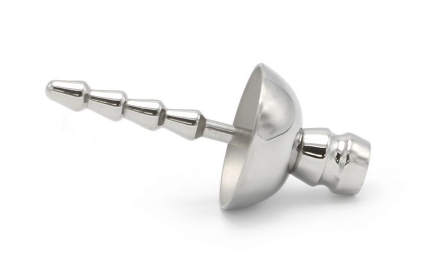Enjoy the experience of a penis plug with this stainless ste... Kiotos - Umbrella Cock Plug 8mm photo-3