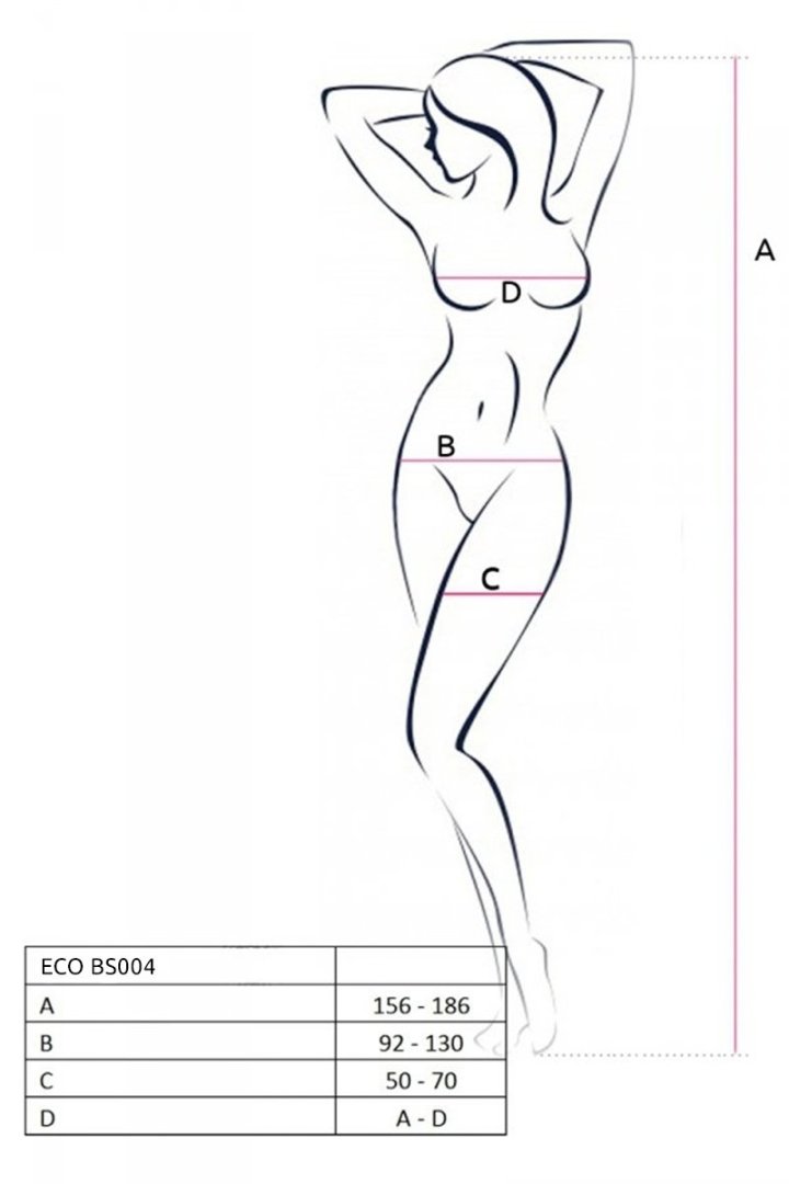 Sexy bodystocking that perfectly fits the figure, emphasizin... Passion - Eco Bodystocking BS004 - Red photo-5