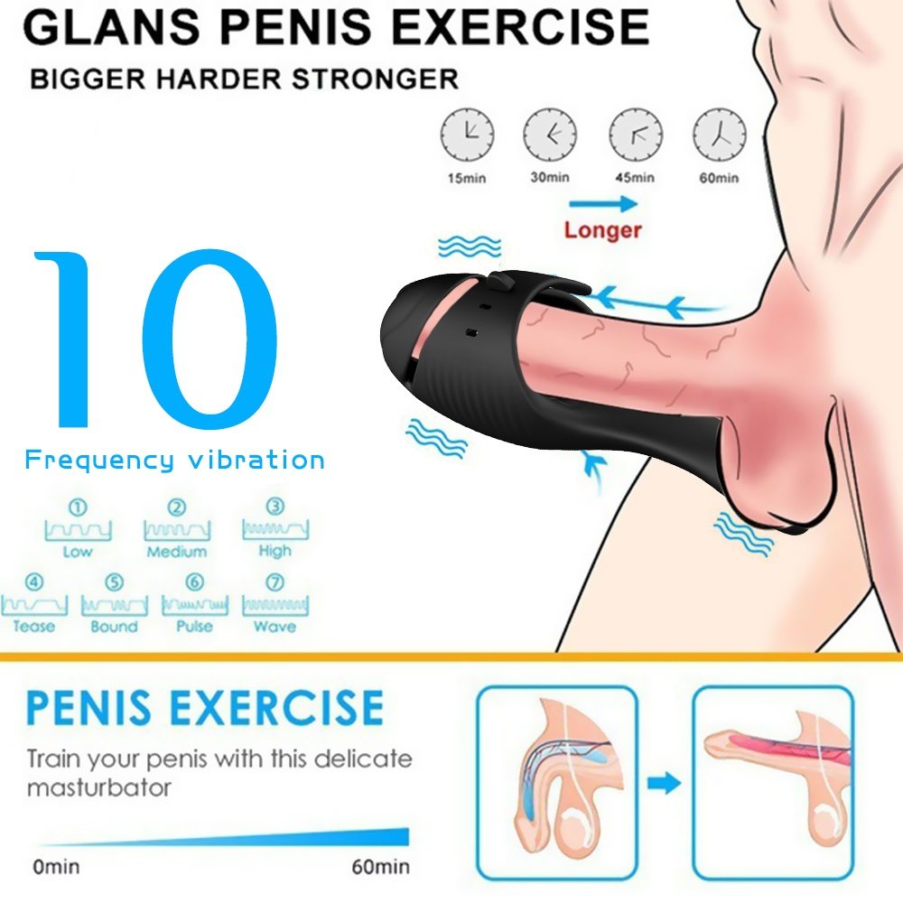 10 Kinds of vibration
2 parts vibrate
Magnet Rechargeable L... Secwell - Bobbie Vibro Masturbator - Black photo-6
