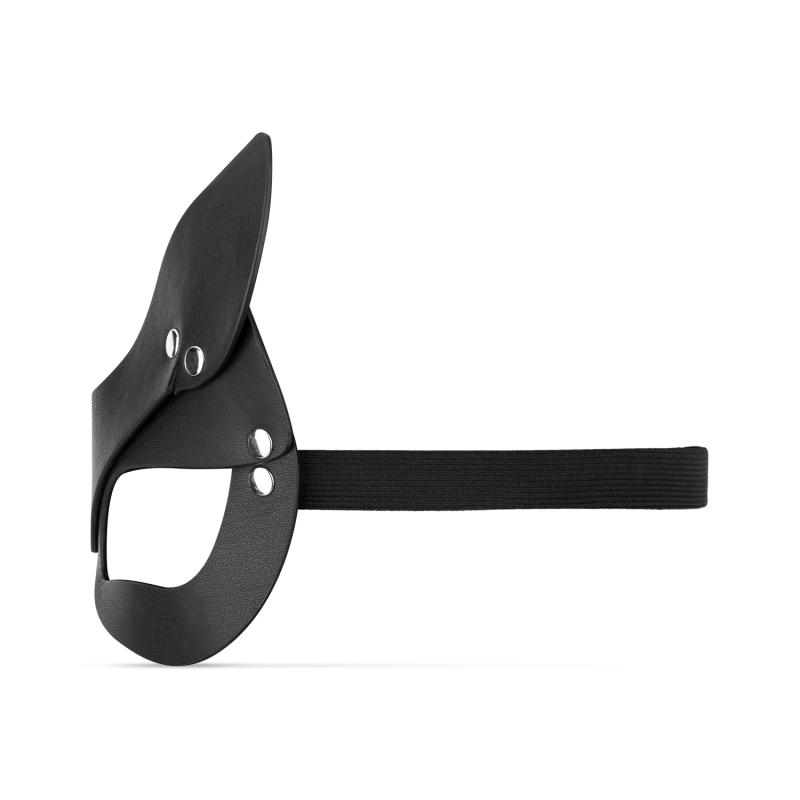 Transform your intimate moments with this stylish leather ki... Bedroom Fantasies - Kinky Kitty Face Mask - Black photo-4